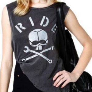 Chaser Ride Mechanic Pirate Grey Muscle Tee Size XSmall (XS)